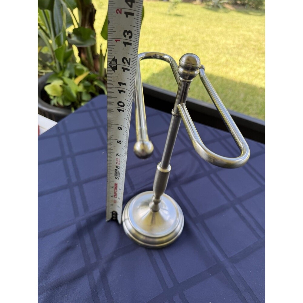 New - 12” FINGERTIP Towel / Tissue Etc. Holder Stand ‘S Arm’ Metal Stand - Picture 5 of 6